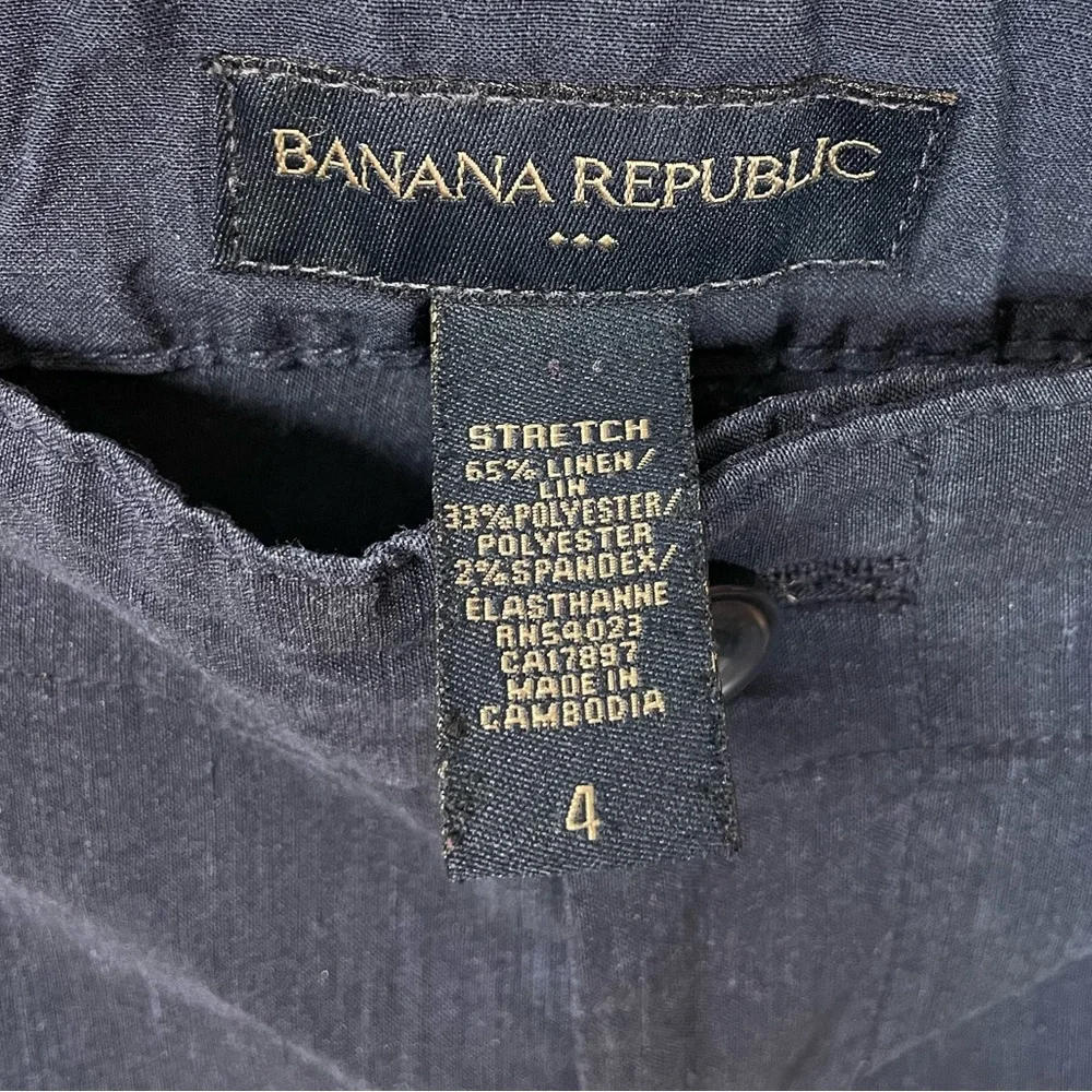 Banana Republic Linen Cargo Pants sz 4